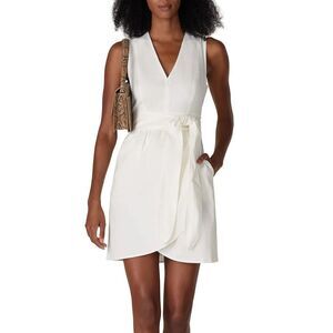 Marissa Webb x RTR White Tie Waist Dress women's size 10 with pockets